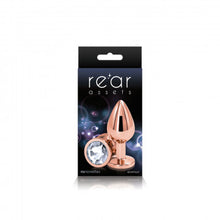 Load image into Gallery viewer, Rear Assets Plug - Rose Gold & Clear Circle Gem