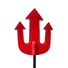 Load image into Gallery viewer, Rouge Leather Devil Riding Crop Red