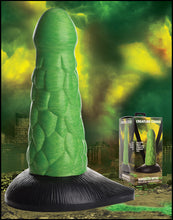 Load image into Gallery viewer, Radioactive Reptile Thick Scaly Silicone Dildo