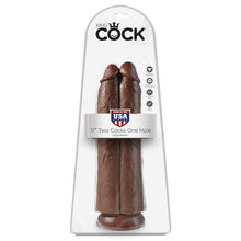 Load image into Gallery viewer, King Cock Two Cocks One Hole 11" Dildo
