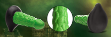 Load image into Gallery viewer, Radioactive Reptile Thick Scaly Silicone Dildo