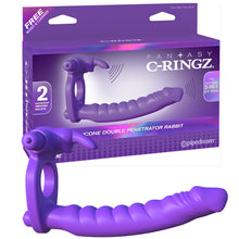 Load image into Gallery viewer, Fantasy C-Ringz Silicone Double Penetrator Rabbit