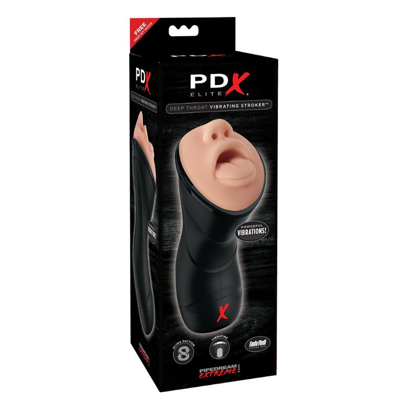 PDX Elite Deep Throat Vibrating Stroker