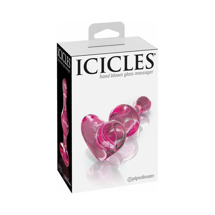 Icicles #75 Glass Massage Heart Base